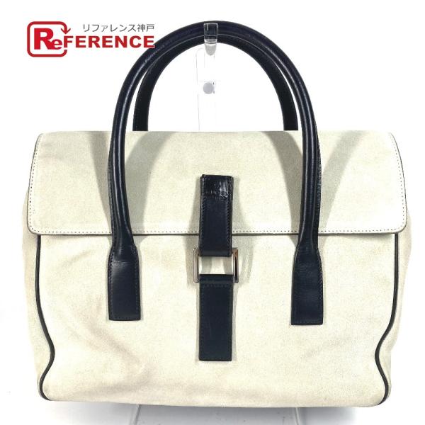 GUCCI グッチ 000 0844 ロゴ カバン トートバッグ フラップ ヴィンテージ ハンドバッグ ブラック ユニセックス【中古】