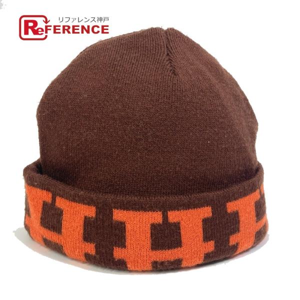 HERMES エルメス Hロゴ アパレル ビーニー ニットキャップ 帽子