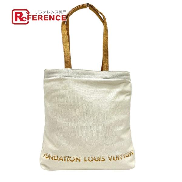 新品 FONDATION LOUIS VUITTON フォンダシオン ルイ・ヴィトン 美術館限定 ロゴ パリ限定  トートバッグ ホワイト×ベージュ 【新品】
