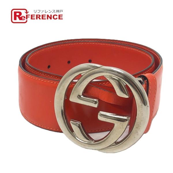 GUCCI グッチ 032 194 0979 GG ロゴ ファッション小物 ベルト ウエストベルト ベルト オレンジ レディース【中古】