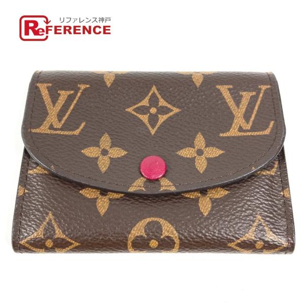 LOUIS VUITTON ルイヴィトン M41939 ポルトモネロザリ コンパクトウォレット フラップ モノグラム 2つ折り財布 フューシャ【中古】