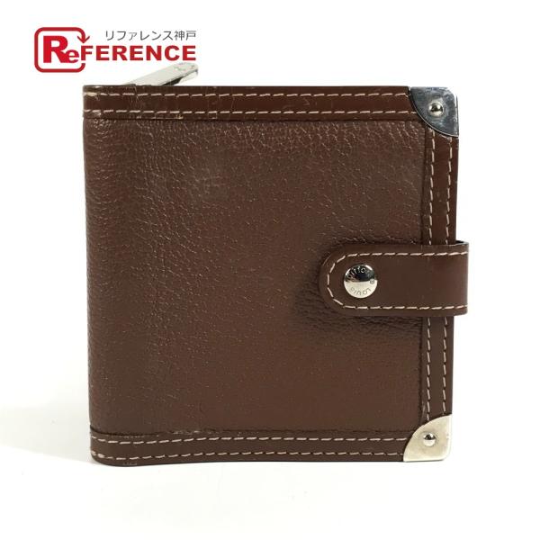 LOUIS VUITTON ルイヴィトン M91965 コンパクトジップ  コンパクトウォレット 財布 スハリ 2つ折り財布 ブラウン レディース【中古】
