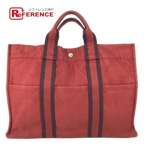 HERMES エルメス フールトゥMM フールトゥ MM カバン トートバッグ ハンドバッグ レッド ユニセックス【中古】