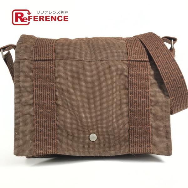 HERMES エルメス バサスPM バサス PM カバン 斜め掛け メッセンジャーバッグ エールライン ショルダーバッグ ブラウン【中古】