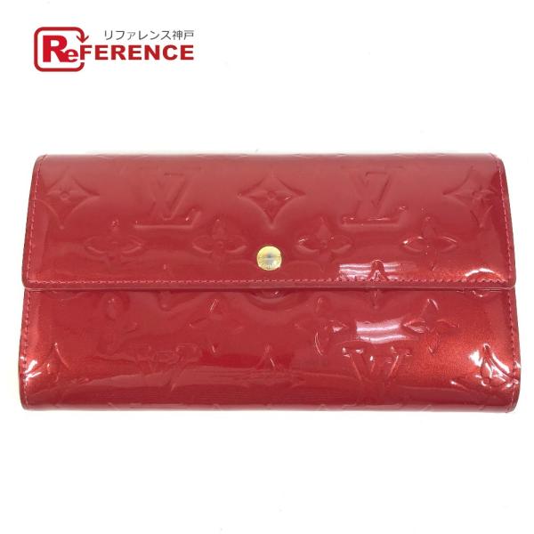LOUIS VUITTON ルイヴィトン M93530  ポルトフォイユ サラ ロングウォレット モノグラムヴェルニ 長財布 ポムダムール レッド【中古】