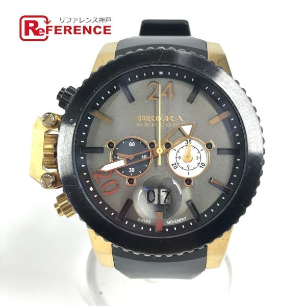 BRERA OROLOGI ブレラオロロジ BRML2C48 ロゴ ウォッチ メンズ時計  腕時計 ブラック メンズ【中古】
