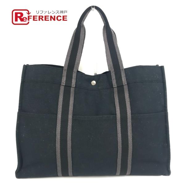 HERMES エルメス フールトゥGM フールトゥ GM トートバッグ 肩掛 カバン ショルダーバッグ ブラック ユニセックス【中古】