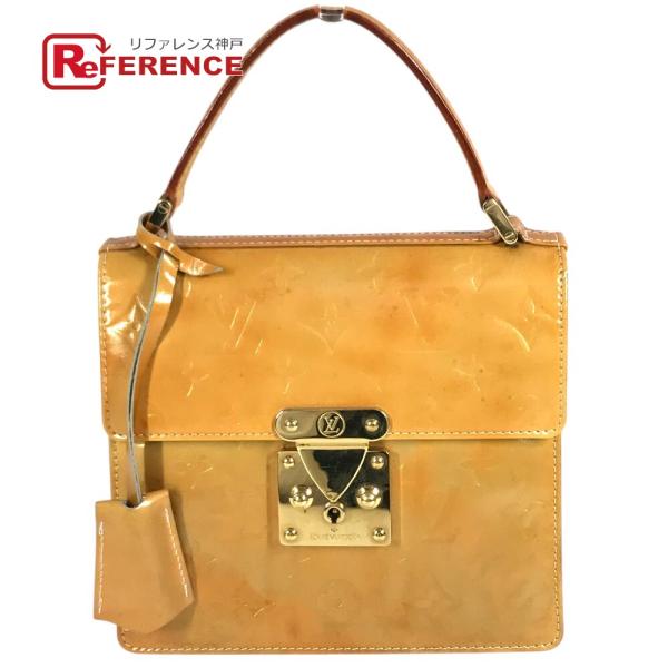 LOUIS VUITTON ルイヴィトン M91029 スプリングストリート カバン モノグラムヴェルニ ハンドバッグ グリ シルバー系 レディース【中古】