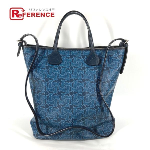 CELINE セリーヌ サルキー トートバッグ 2WAY カバン 斜め掛け オールド ショルダーバッグ ブルー レディース【中古】