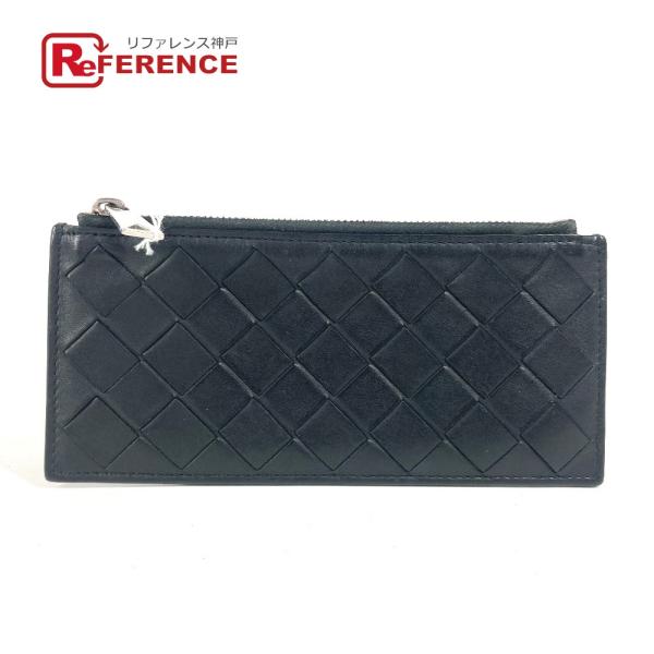 BOTTEGA VENETA ボッテガヴェネタ イントレチャート 財布 小銭入れ コインケース ブラック ユニセックス【中古】