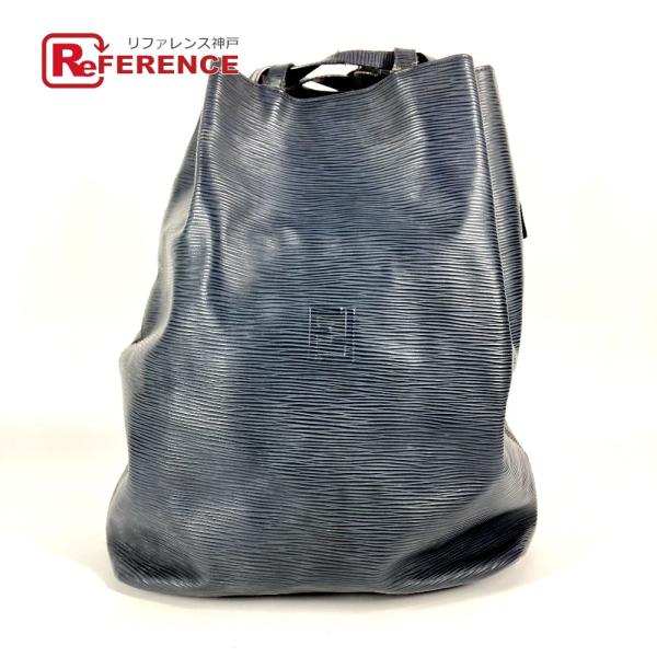 FENDI フェンディ FFロゴ 巾着 カバン 肩掛け バケツ型 ヴィンテージ ショルダーバッグ ネイビー ユニセックス【中古】