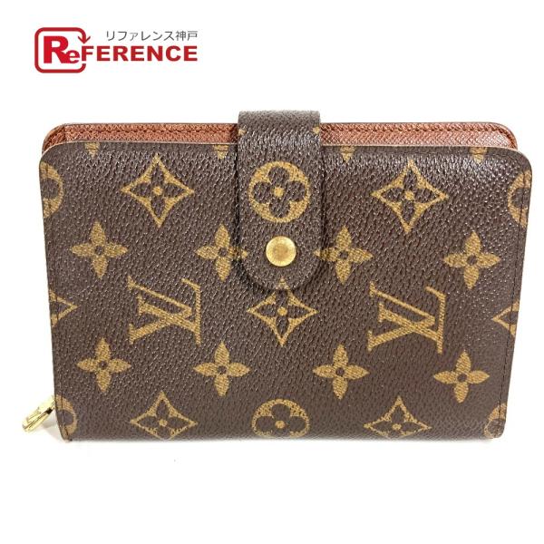 LOUIS VUITTON ルイヴィトン M61207 ポルトパピエジップ コンパクトウォレット モノグラム 2つ折り財布 ブラウン ユニセックス【中古】.