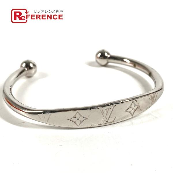 LOUIS VUITTON ルイヴィトン M64839 ジョンクモノグラム アクセサリー ブレスレット バングル シルバー ユニセックス【中古】