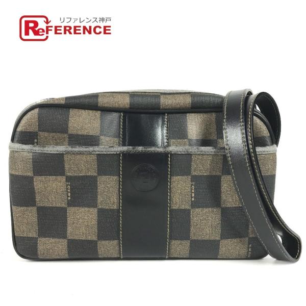FENDI フェンディ ペカン ロゴ カバン 斜め掛け ポシェット ヴィンテージ ショルダーバッグ カーキ ユニセックス【中古】