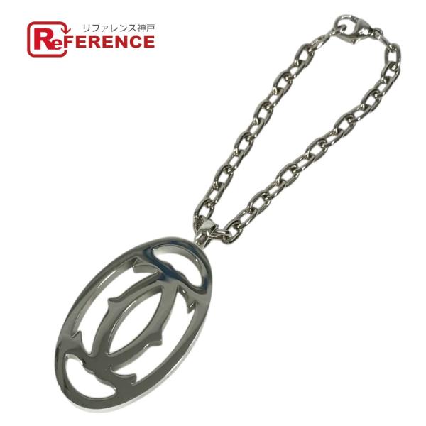美品 CARTIER カルティエ T1220148  2Cデコール ロゴ ネックレス  チェーンネックレス チャーム キーホルダー ペンダントトップ【中古】