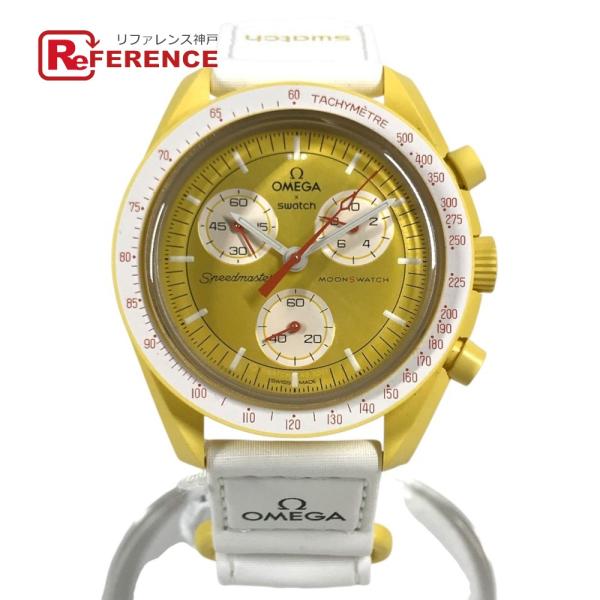 Swatch スウォッチ SO33J100 MISSION TO THE SUN メンズウォッチ  ウォッチ OMEGA オメガ コラボ 腕時計 イエロー メンズ【中古】