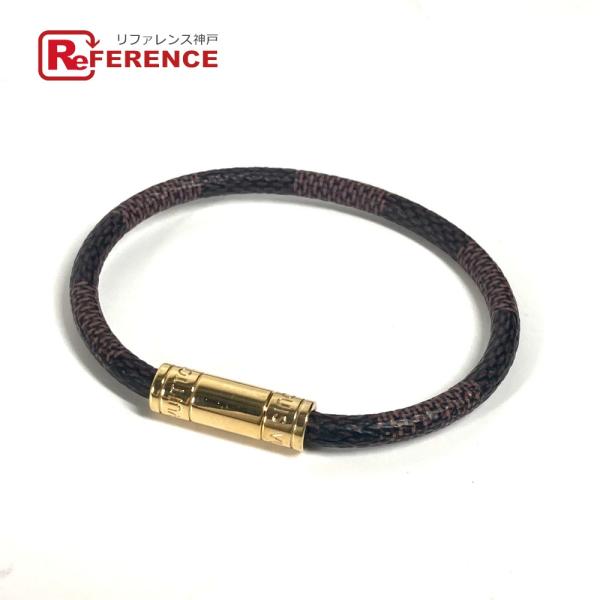 美品 LOUIS VUITTON ルイヴィトン M6139F ブラスレ・キープ イット バングル アクセサリー ダミエ ブレスレット エベヌ【中古】