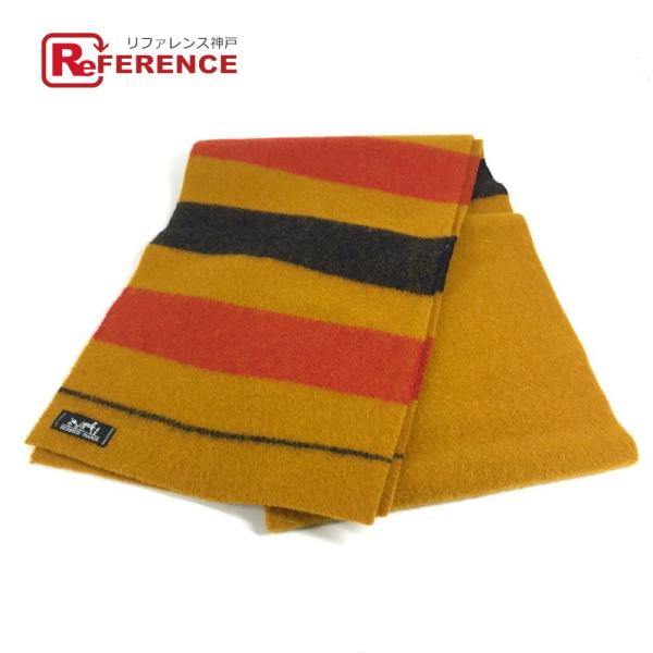 HERMES エルメス ロカバール マフラー イエロー レディース【中古】