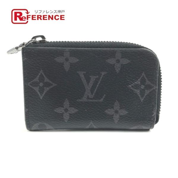 LOUIS VUITTON ルイヴィトン M63536 ポルトモネジュール 財布 L字ファスナー モノグラムエクリプス コインケース ブラック メンズ【中古】