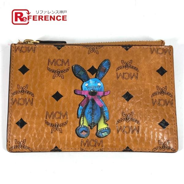 MCM エムシーエム 財布 小銭入れ キーリング付き ヴィセトス ロゴ コインケース ブラウン ユニセックス【中古】