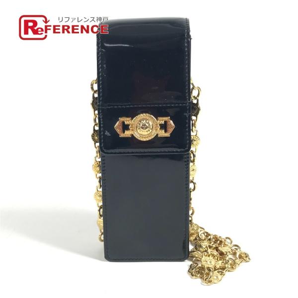 VERSACE ヴェルサーチ サンバースト ロゴ 携帯ポーチ フラップ