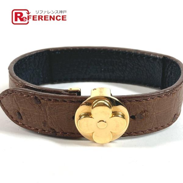 LOUIS VUITTON ルイヴィトン M64441 グッドラック ブレス バングル アクセサリー ブレスレット ブラウン ユニセックス【中古】