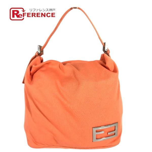 FENDI フェンディ FFロゴ ハンドバッグ ミニ巾着バッグ カバン トートバッグ  ショルダーバッグ オレンジ系 ユニセックス【中古】