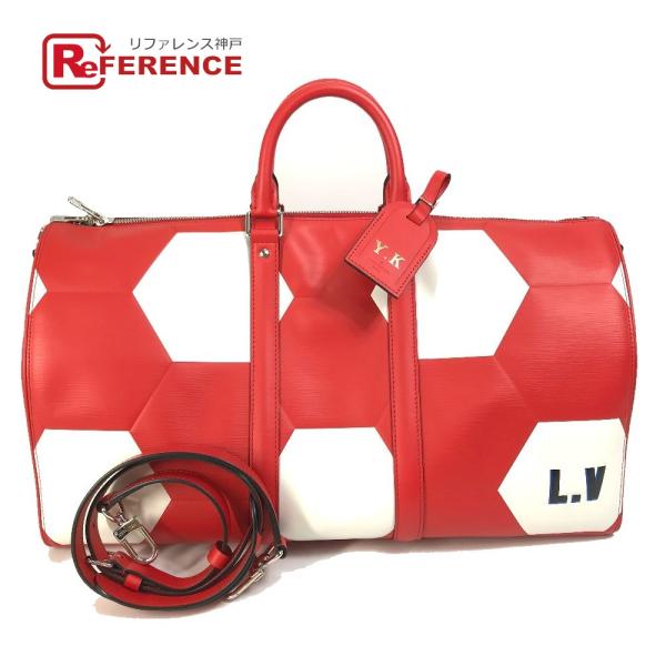 ルイヴィトン LOUIS VUITTON キーポルバンドリエール50 M52121 エピ 2018FIFAワールドカップ サッカーボール 2WAYバッグ ボストンバッグ エピレザー レッド 未使用 reference_o-230530-1