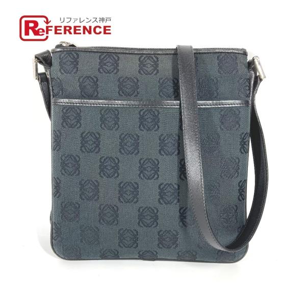 LOEWE ロエベ アナグラム ロゴ カバン 斜め掛け ポシェット ショルダーバッグ ブラック ユニセックス【中古】