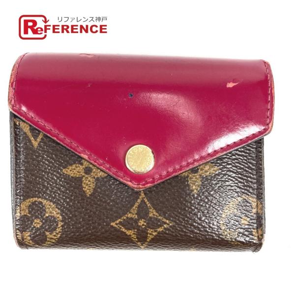 LOUIS VUITTON ルイヴィトン ポルトフォイユ ゾエ コンパクトウォレット 財布 モノグラム 3つ折り財布 フューシャ  M62932 【中古】