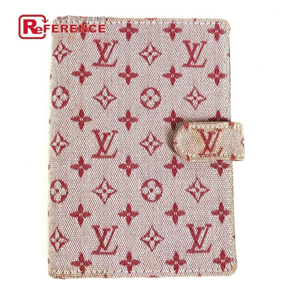 LOUIS VUITTON ルイヴィトン R20912 アジェンダPM システム手帳 ステーショナリー モノグラムミニ 手帳カバー スリーズ レッド 【中古】
