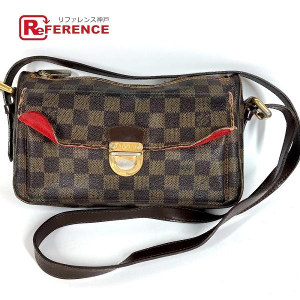 LOUIS VUITTON ルイヴィトン N60006 ラヴェッロGM  斜め掛け ポシェット ダミエ ショルダーバッグ エベヌ ブラウン レディース【中古】