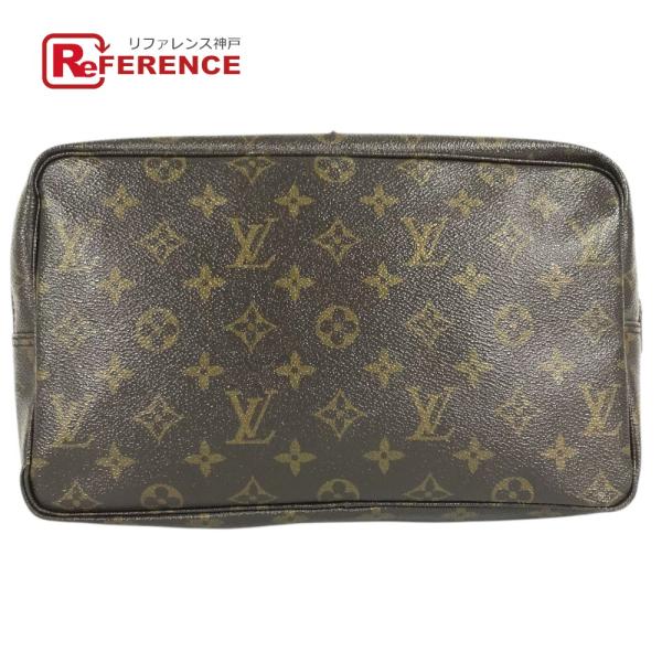 LOUIS VUITTON ルイヴィトン  M47522 トゥルーストワレット28 メイクポーチ 化粧ポーチ ラッチバッグ ブラウン ユニセックス【中古】