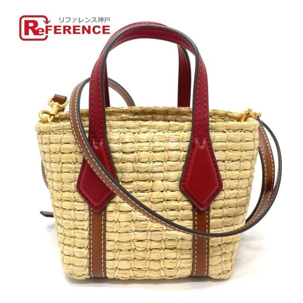 未使用 Tory Burch トリーバーチ ミニ ストローバッグ ミニトート
