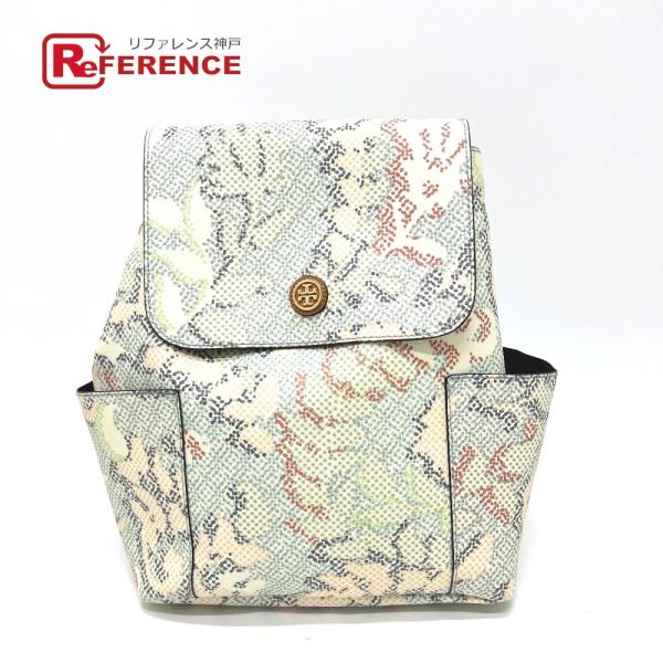 Tory Burch トリーバーチ ドット モザイク柄 ディパック カバン バッグ リュック バックパック リュックサック マルチカラー 【中古】