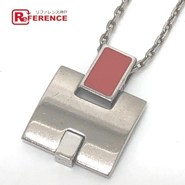 HERMES エルメス Hモチーフ アイリーン ペンダント チェーン アクセサリー ネックレス シルバー レディース【中古】