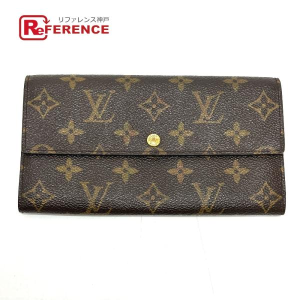 ルイヴィトン モノグラム ポシェットポルトモネクレディ 二つ折り長財布 ブラウン LOUIS VUITTON（ルイ・ヴィトン） M61725 ポシェット ポルト モネ