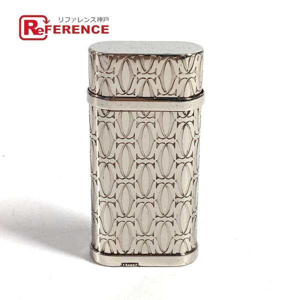 CARTIER カルティエ C ドゥ カルティエ デコール パラジウム ローラ ライター ロゴ 喫煙具 煙草 タバコ ライター シルバー【中古】