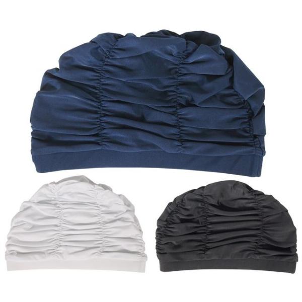 【配送方法】ゆうパケット便orクリックポスト◆アクアウォーキング、水泳などの必需品！◆水着メーカーが企画、生産をした、ギャザー入りゆったりラクラクスイムキャップです。◆泳いでいる最中にも脱げにくい、頭周りに25mmのゴム入りです。生産国　【...