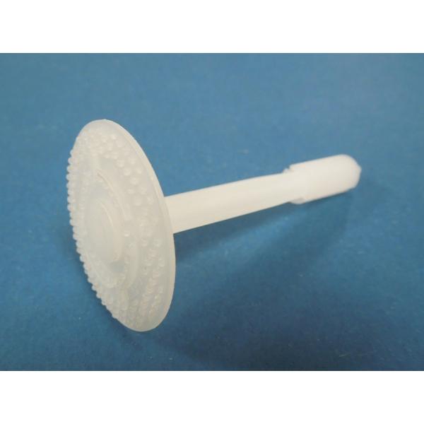 グラスウールボードをコンクリート等の躯体に貼り付ける為のファスナーです。頭径30ｍｍ用材厚50ｍｍ長さ75ｍｍフィン径8.8ｍｍです。・プラスチック製又は木製ハンマーで軽く打ち込むだけで断熱材の取り付け施工ができます。・特殊プラスチックを使...