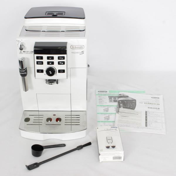 デロンギ　マグニフィカＳ　ECAM23120W　新品コーヒーマシン用除石灰剤付 マグニフィカS デロンギ ECAM23120WN 除石灰剤付き 全自動
