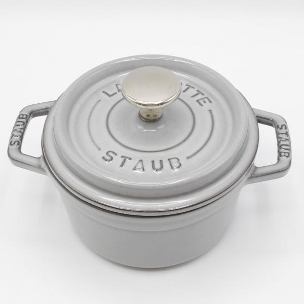 ピコ・ココット 【美品】ストウブ ラウンド 14cm グレー 40509-475