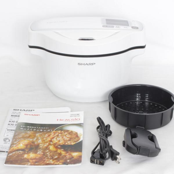 SHARP - シャープ ヘルシオ ホットクック KN-HW16F-W 無水調理鍋 ホワイト系 圧力鍋 本体 refun_028698
