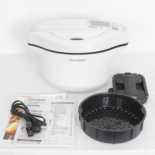SHARP - ヘルシオ ホットクック KN-HW24F-W 無水調理鍋 ホワイト系 圧力鍋 本体 ボーナスストア+5％】シャープ ヘルシオ ホットクック KN-HW24F