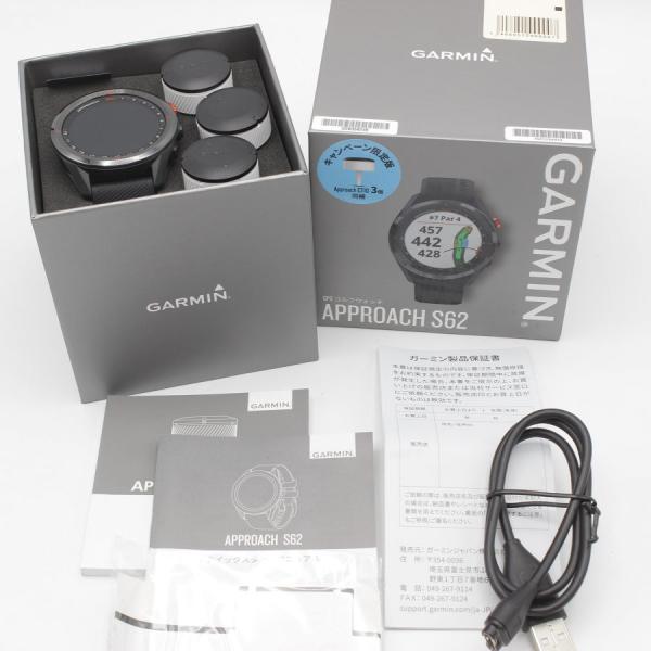 ガーミン アプローチ s62 付属品あり ボーナスストア+5％【美品】GARMIN Approach S62 Black 010-02200-22