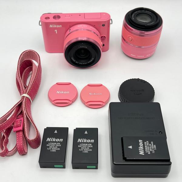 美品✨️ Nikon ニコン J1 ピンク ミラーレス 一眼カメラ 本体セット NIKON ニコン ミラーレス一眼カメラ Nikon 1 J1 ダブルズーム