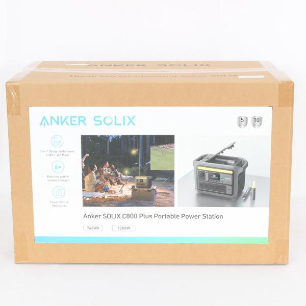 Anker - 【新品未開封】Anker Solix C800 Plus Portable Power Station 768Wh A17545Z1 ブラック ポータブル電源 アンカー パワーステーション ソリックス 本体 Anker ANKER アンカー ポータブル電源 SOLIX C800 A17535Z1 容量