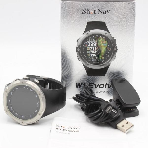 Shot Navi - 【美品】Shot Navi W1 Evolve ブラック 腕時計型 GPS距離計測器 ショットナビ 本体 ShotNavi Shot Navi ショットナビ W1 Evolve BK ブラック