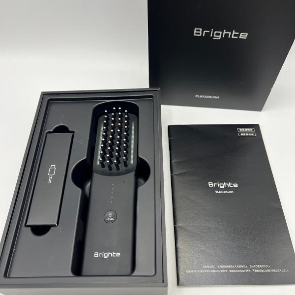 【美品】Brighte ELEKI BRUSH BRT-FS145 ブラック 美顔器 EMS フェイスケア ブライト エレキブラシ 本体 ボーナスストア+5％】Brighte ELEKI BRUSH BRT-FS145 ブラック