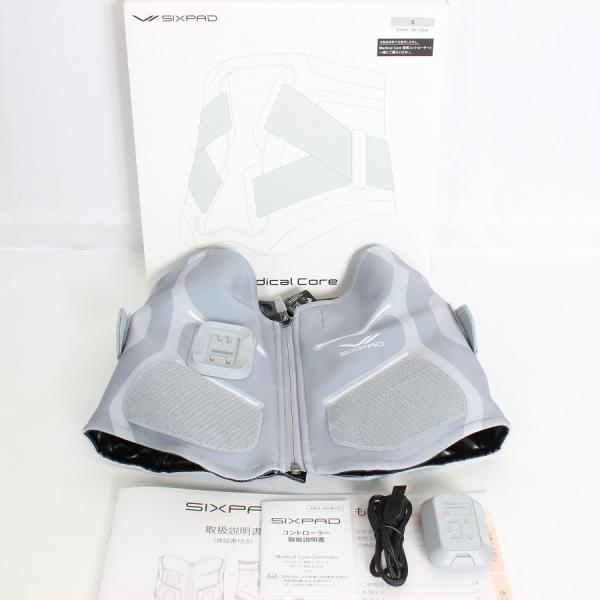 ボーナスストアPlus【美品】MTG SIXPAD Medical Core SE-CG-14A-S グレー Sサイズ コントローラー付 シックスパッド メディカルコア 本体